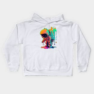 Colorful Astronaut Sticker #6 Kids Hoodie